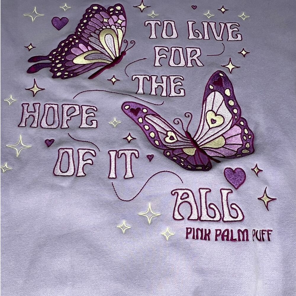 "To Live For the Hope of it All" Hoodie in Lilac - Picture 4 of 6